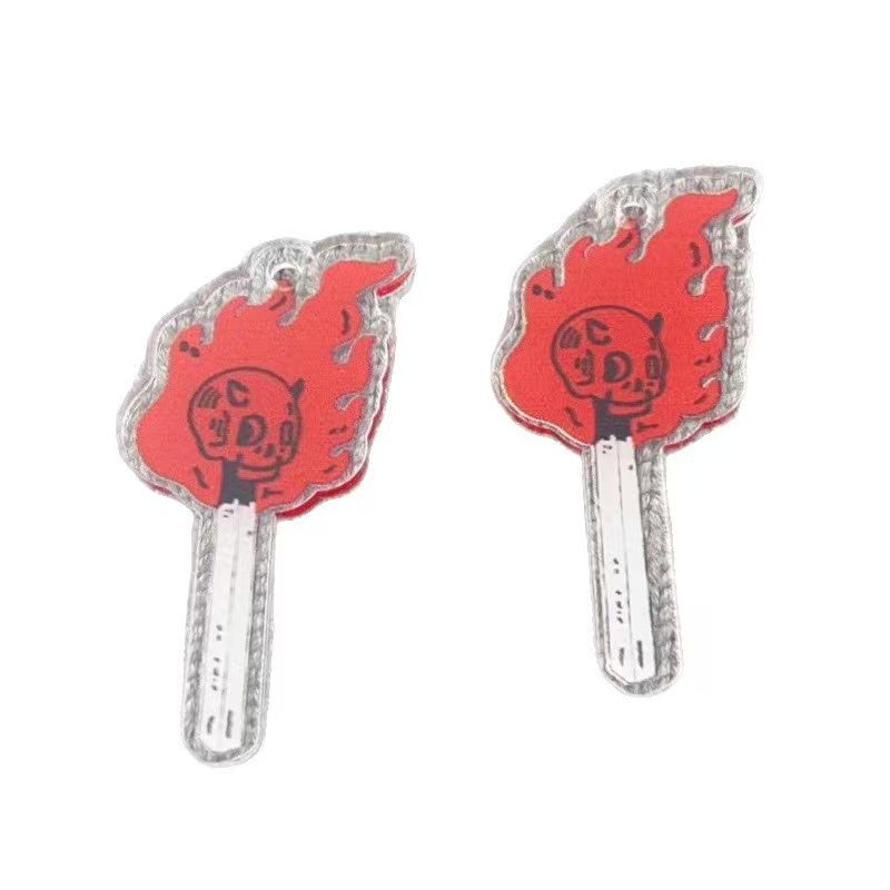 10pcs acrylic skull pendant, D - Earrings 评论和价格