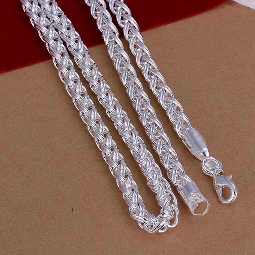 50cm 925 Sterling Silver 6MM N - 925 Sterling Silver Chain Necklace Men 评论和价格