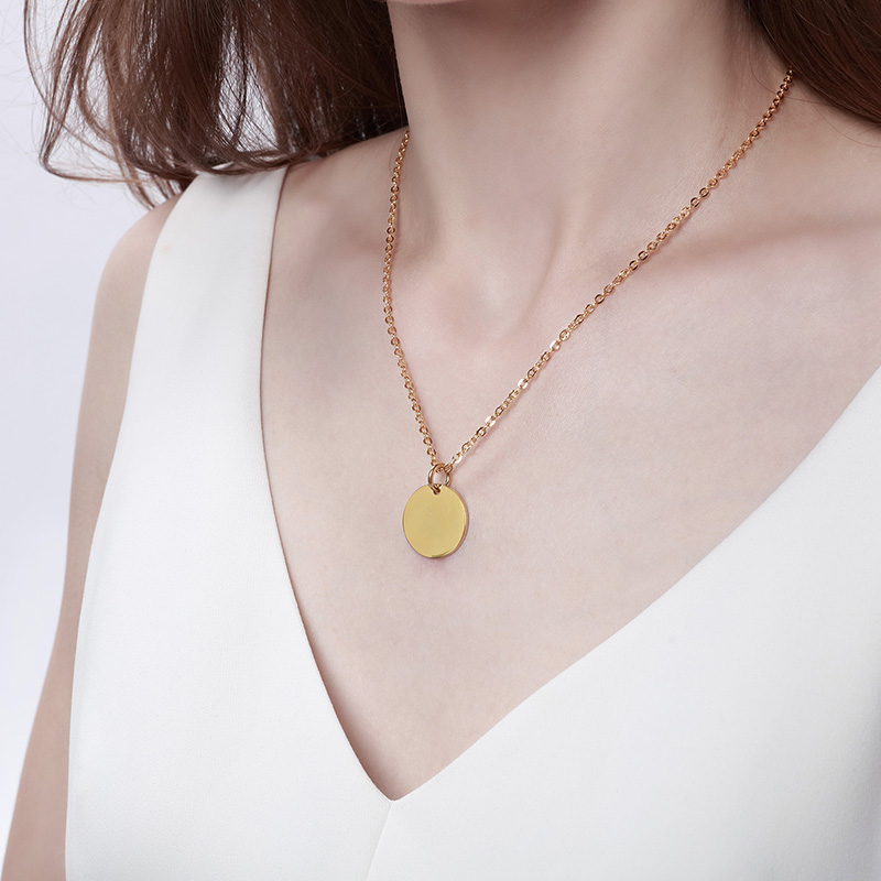 Stainless Steel Layered Neckla - Layered Pendant Necklace Aesthetic 评论和价格