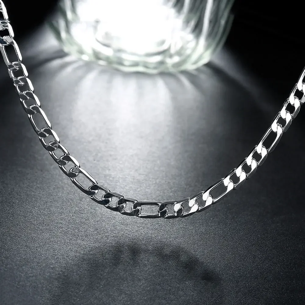 925 Sterling silver 18K gold N - 925 Sterling Silver Chain Necklace Men 评论和价格