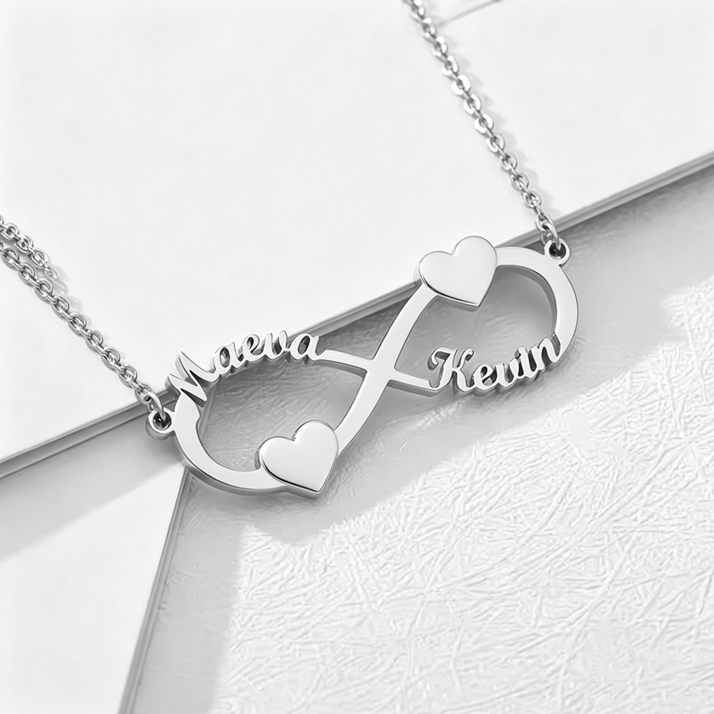 Custom Name Necklace Infinity  - Custom Name Necklace Stainless Steel 评论和价格