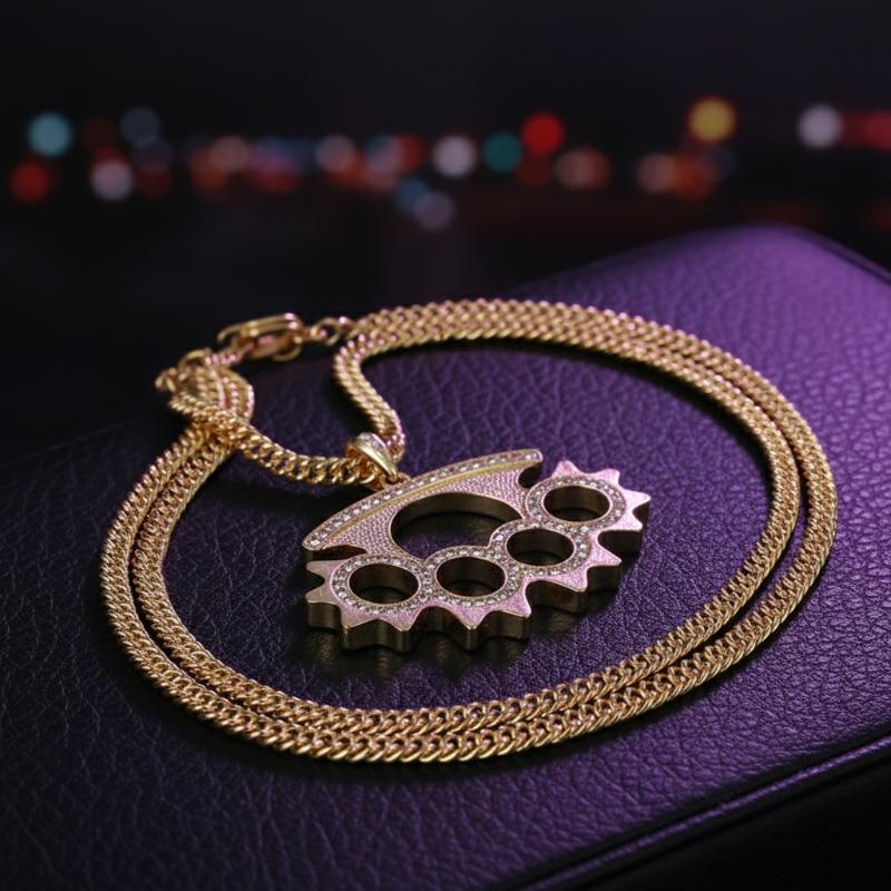 Y2K Punk Stainless Steel Penda - Layered Pendant Necklace Aesthetic 评论和价格
