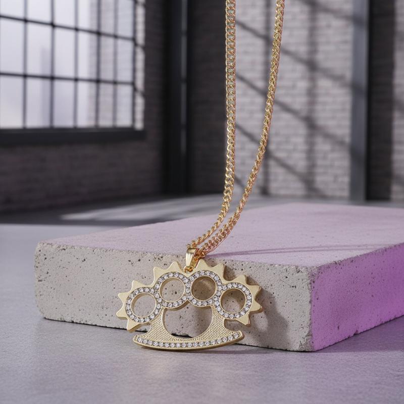 Y2K Punk Stainless Steel Penda - Layered Pendant Necklace Aesthetic 评论和价格