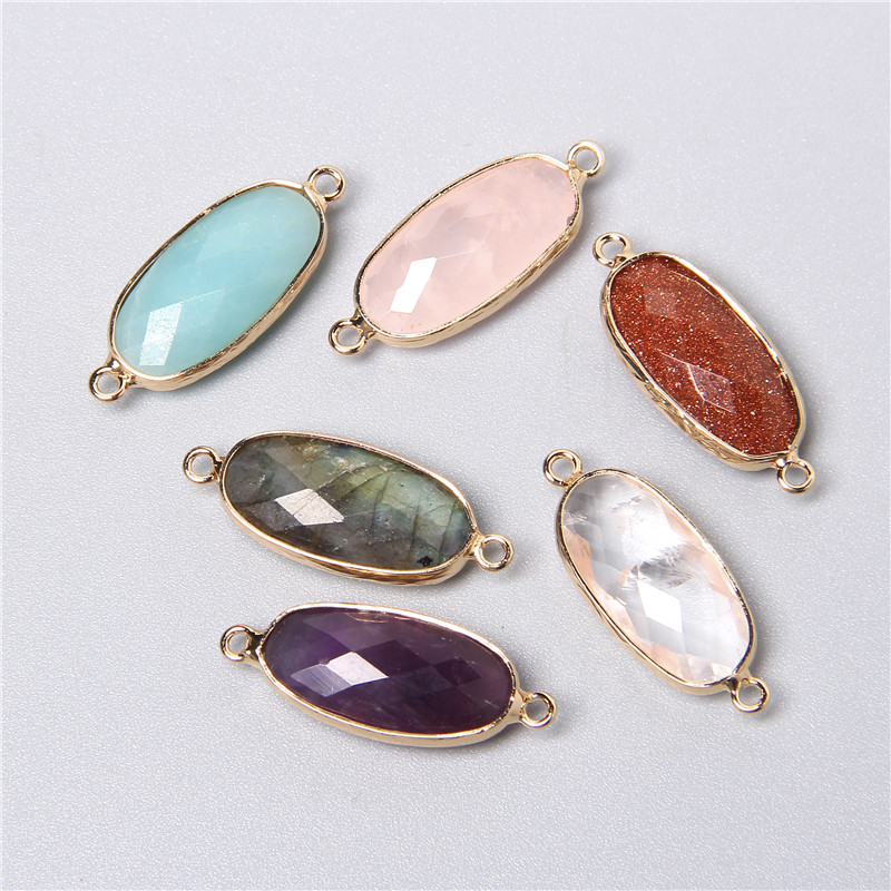 2pcs 10X26mm Natural Double Lo - Crystal Pendant Necklace Natural Stone 评论和价格