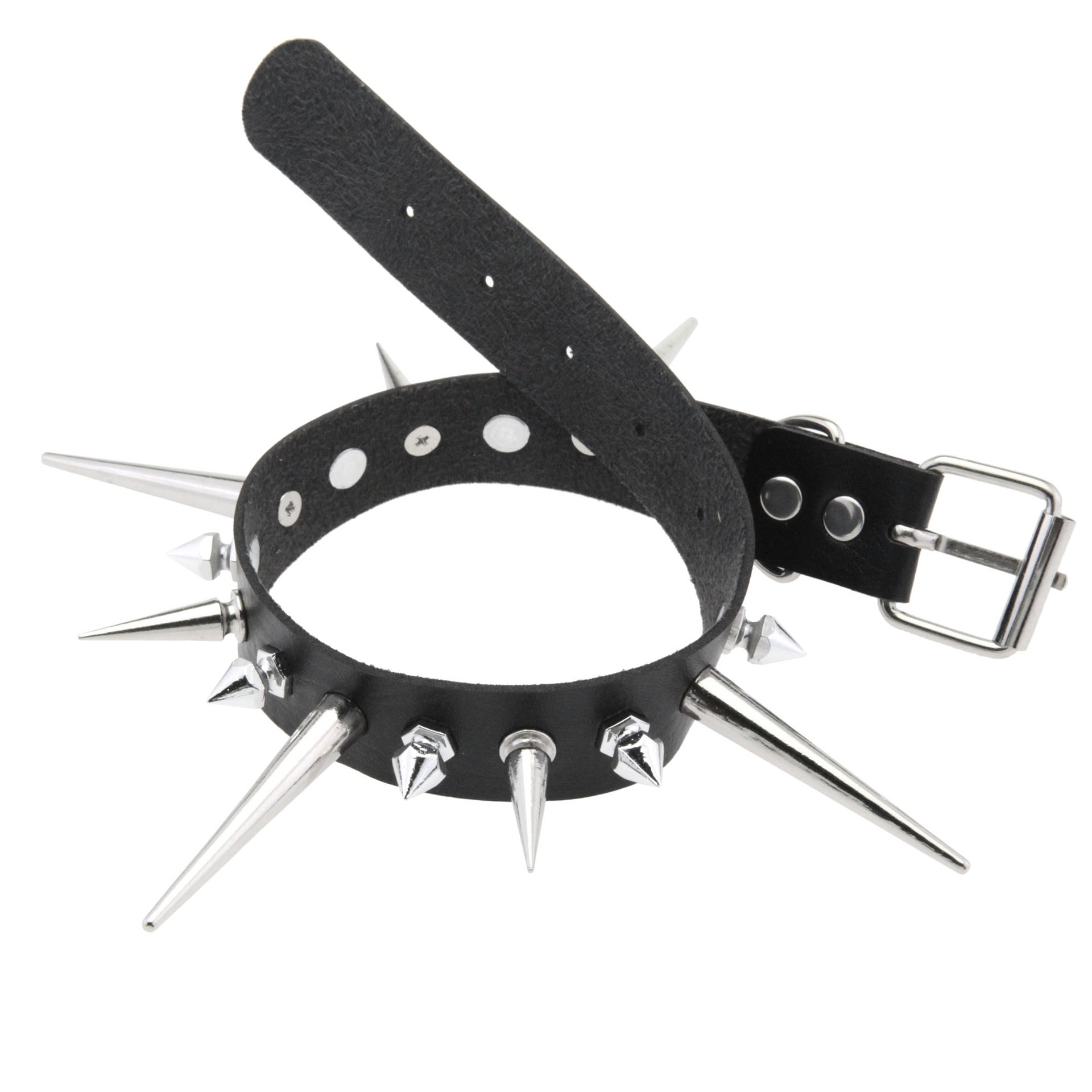 KMVEXO Punk Long Spike Choker  - Goth Punk Spike Choker 评论和价格
