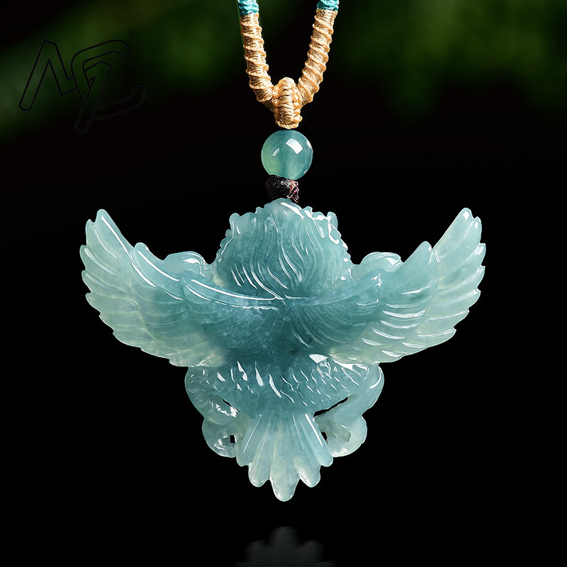 Real Natural Emerald Jade Blue - Necklaces 评论和价格