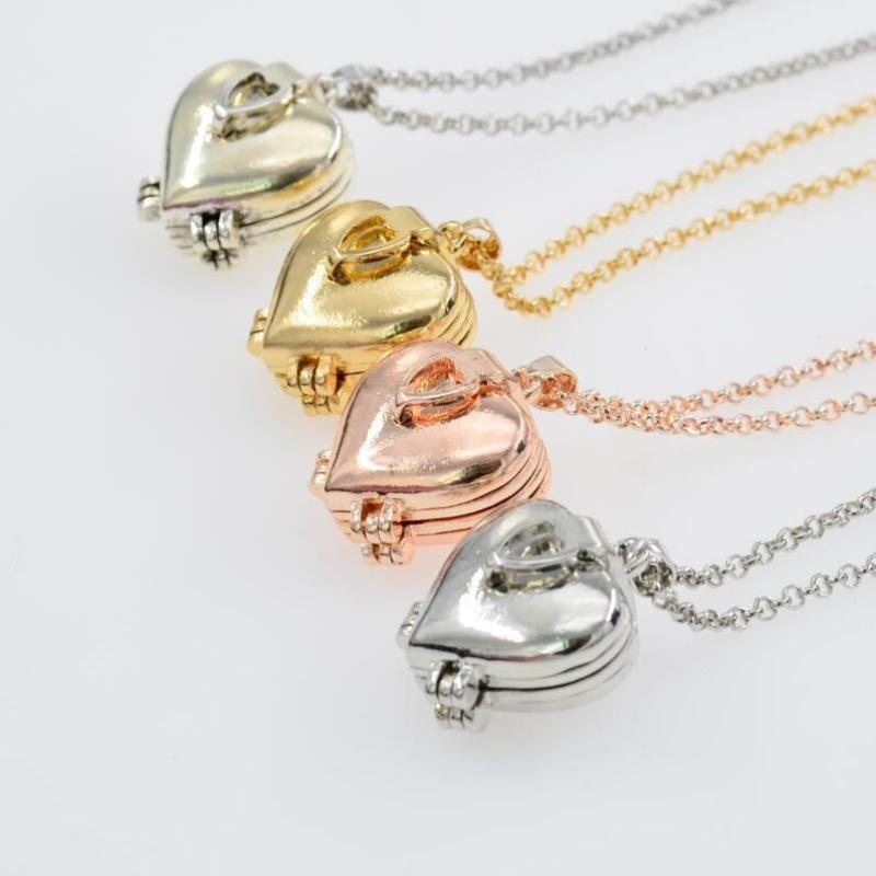 Vintage Folding Multi-Layer He - Heart Locket Necklace Photo 评论和价格