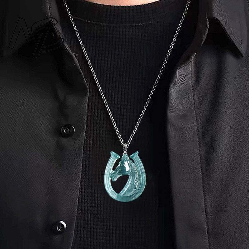 S925 Silver Natural Blue Water - Necklaces 评论和价格