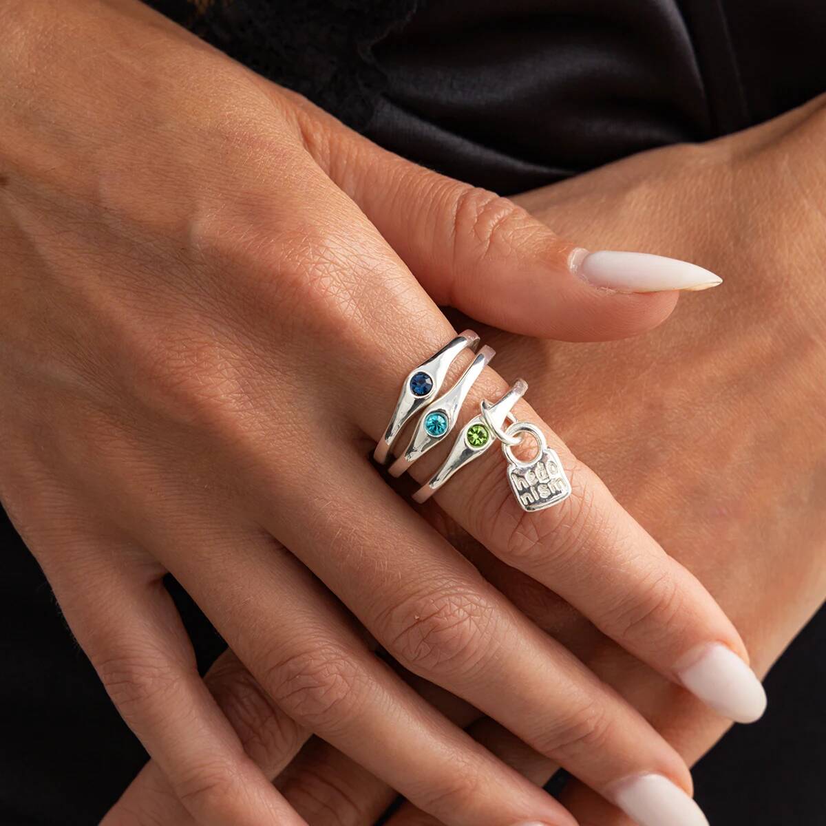Ingemark 3Pcs/Set Vintage Inla - Vintage Punk Knuckle Rings Set 评论和价格