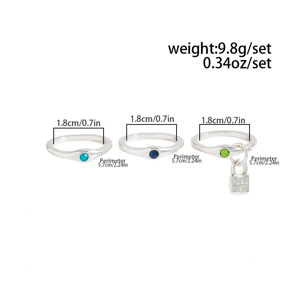 Ingemark 3Pcs/Set Vintage Inla - Vintage Punk Knuckle Rings Set 评论和价格