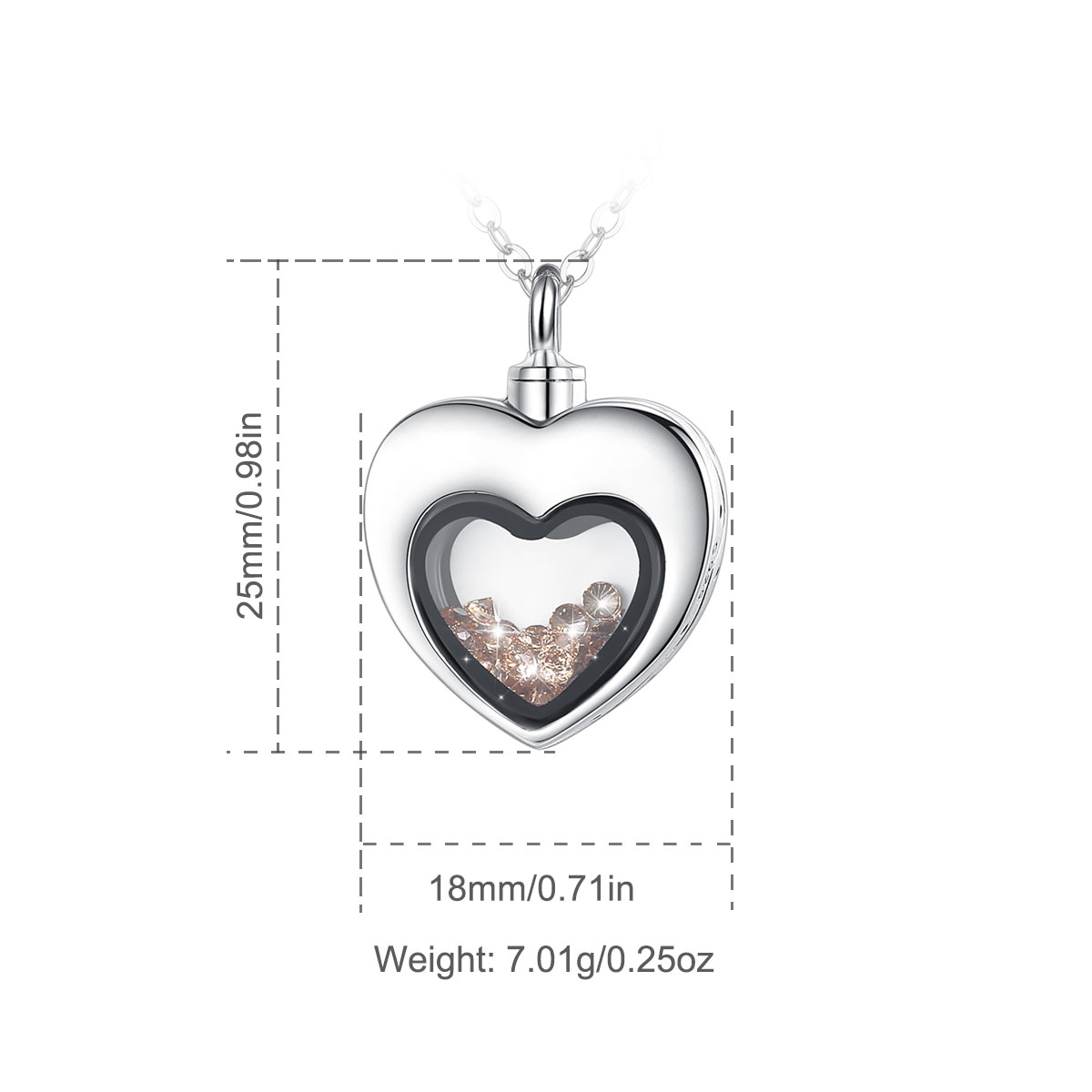 Eudora Sterling Silver Heart L - Heart Locket Necklace Photo 评论和价格