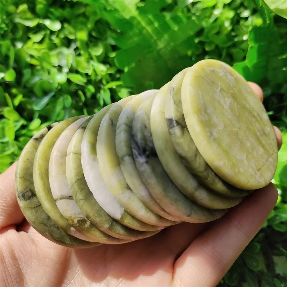 Natural Crystal Slab Slice Jad - Crystal Pendant Necklace Natural Stone 评论和价格