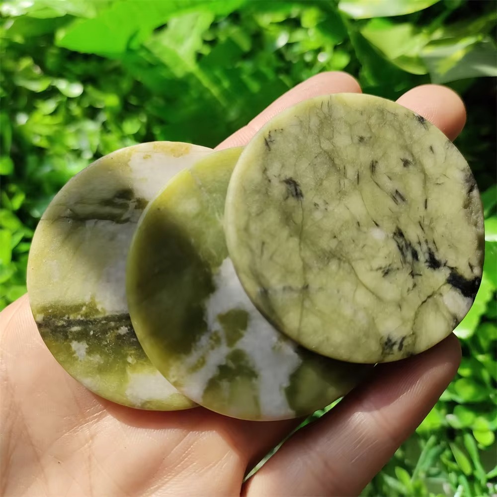 Natural Crystal Slab Slice Jad - Crystal Pendant Necklace Natural Stone 评论和价格