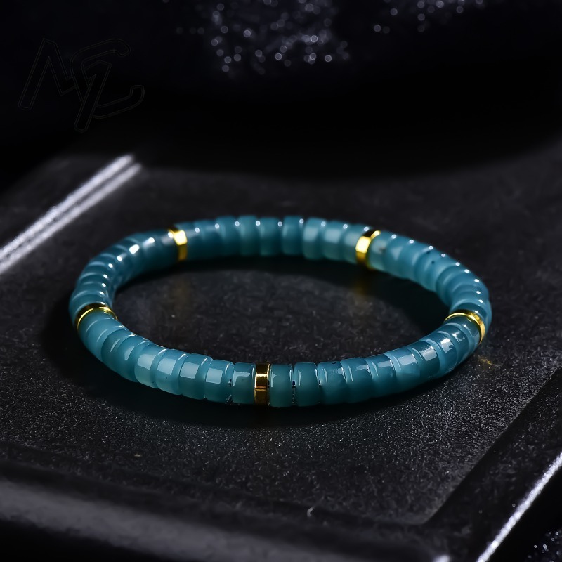 Natural Jadeite Blue Water Aba - Bracelets 评论和价格