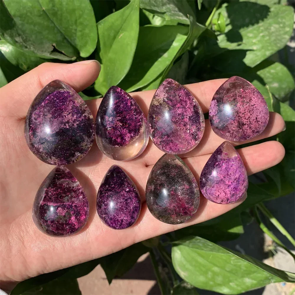 Ghost Phantom Crystal Purple Q - Crystal Pendant Necklace Natural Stone 评论和价格
