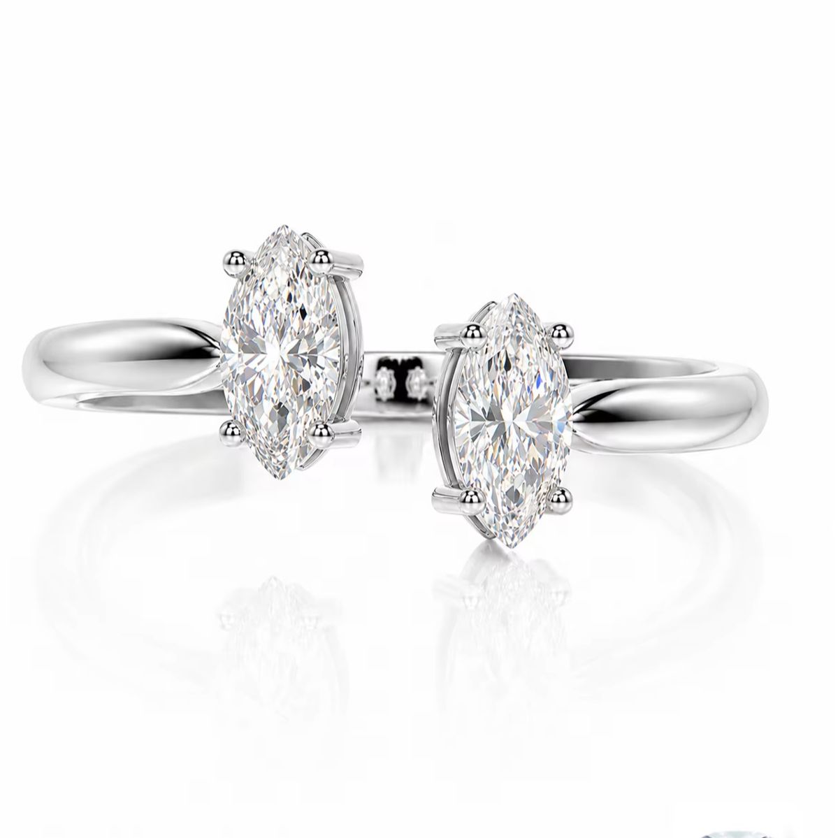 A 1-Carat 925 Sterling Silver  - Moissanite Engagement Ring 1 Carat 评论和价格