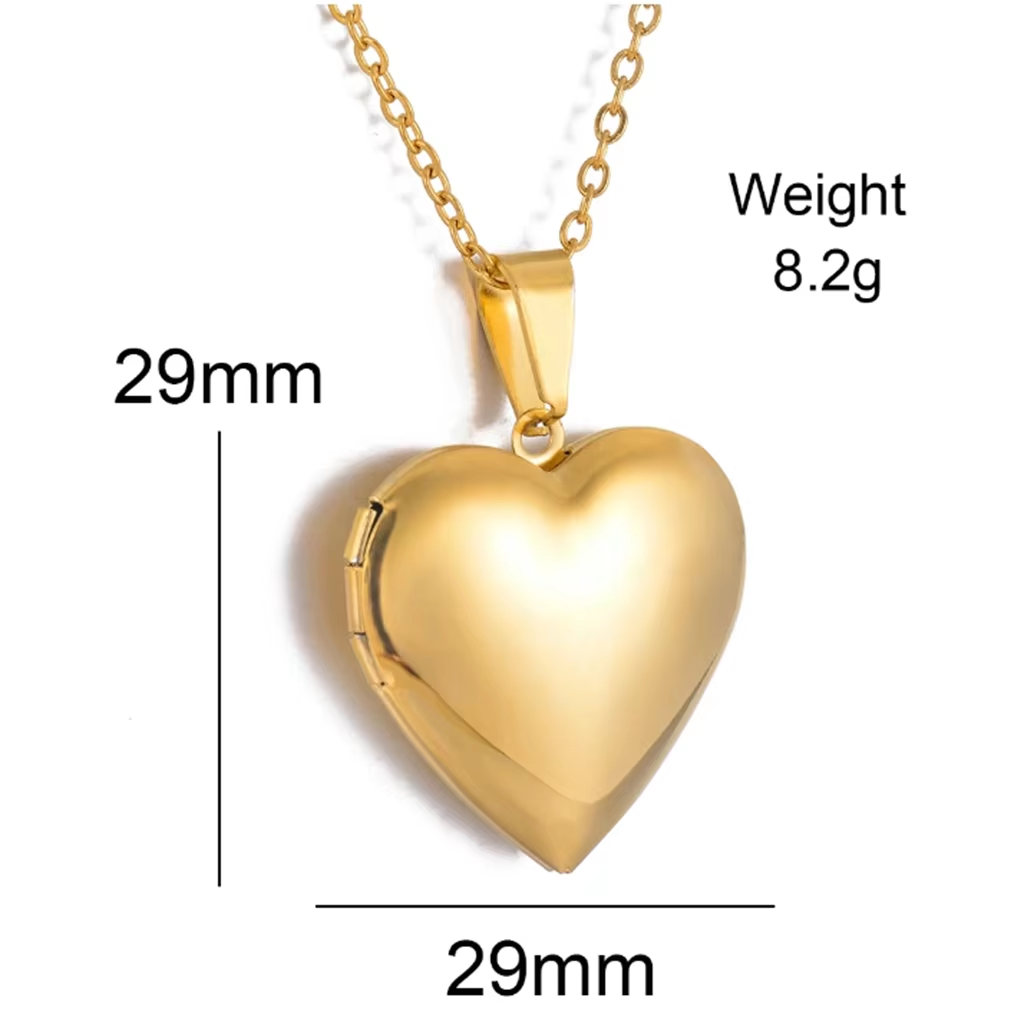 Custom Personalized Heart Birt - Heart Locket Necklace Photo 评论和价格