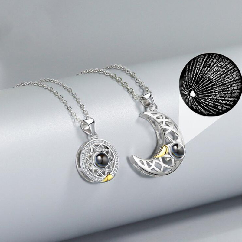 2PCS/Set Couple Matching Neckl - Magnetic Couple Matching Necklaces 评论和价格