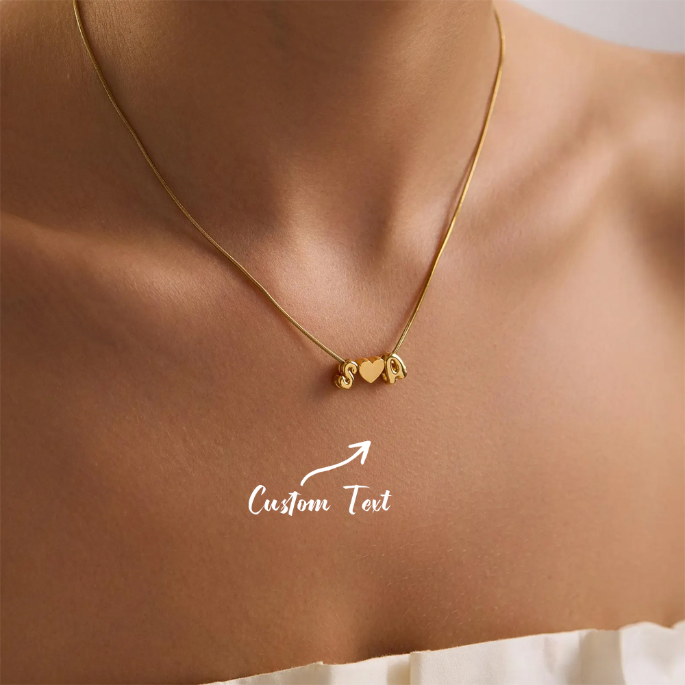 Custom Two Initial Name 3d Bub - Custom Name Necklace Stainless Steel 评论和价格