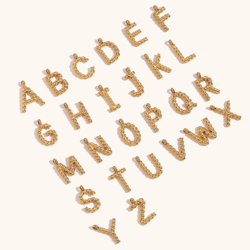 Personalized 3d Letter Necklac - Initial Letter Necklace 18K Gold 评论和价格