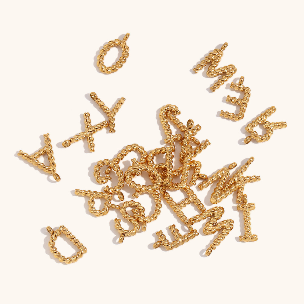 Personalized 3d Letter Necklac - Initial Letter Necklace 18K Gold 评论和价格