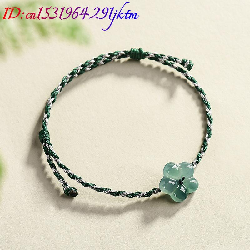 Burmese Jadeite Flower Bracele - Bracelets 评论和价格