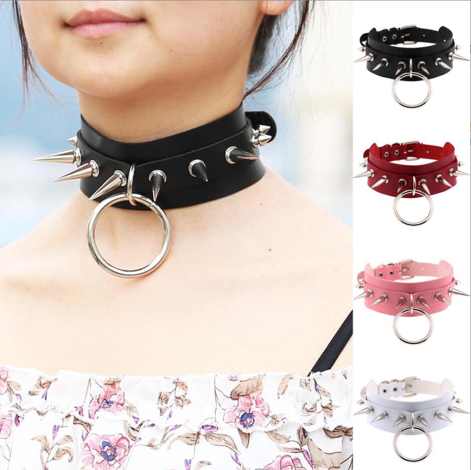 Long Spiked Choker Punk Collar - Goth Punk Spike Choker 评论和价格