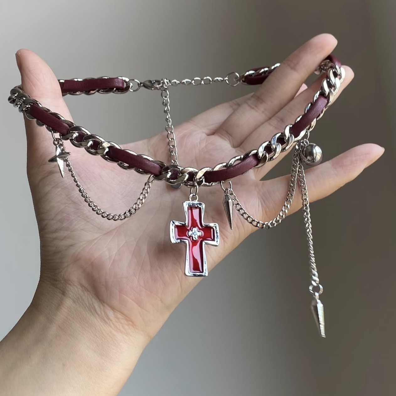 Y2k Grunge Aesthetic Multi Lay - Layered Pendant Necklace Aesthetic 评论和价格