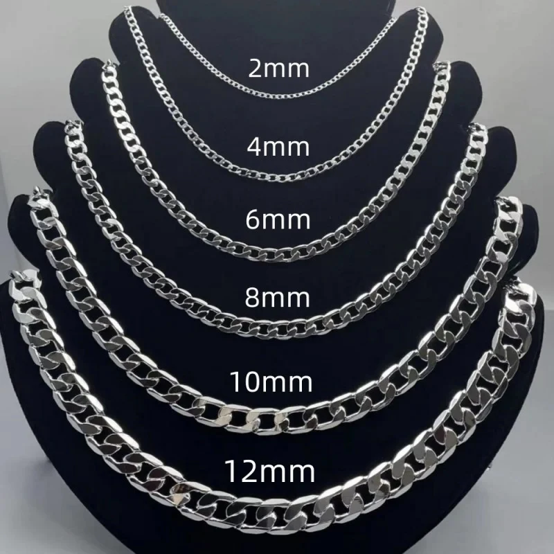 Men's 925 Sterling Silver Neck - Cuban Link Chain 12Mm 评论和价格