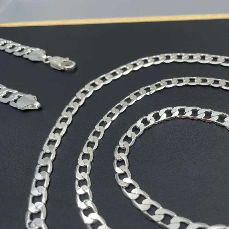 Men's 925 Sterling Silver Neck - Cuban Link Chain 12Mm 评论和价格