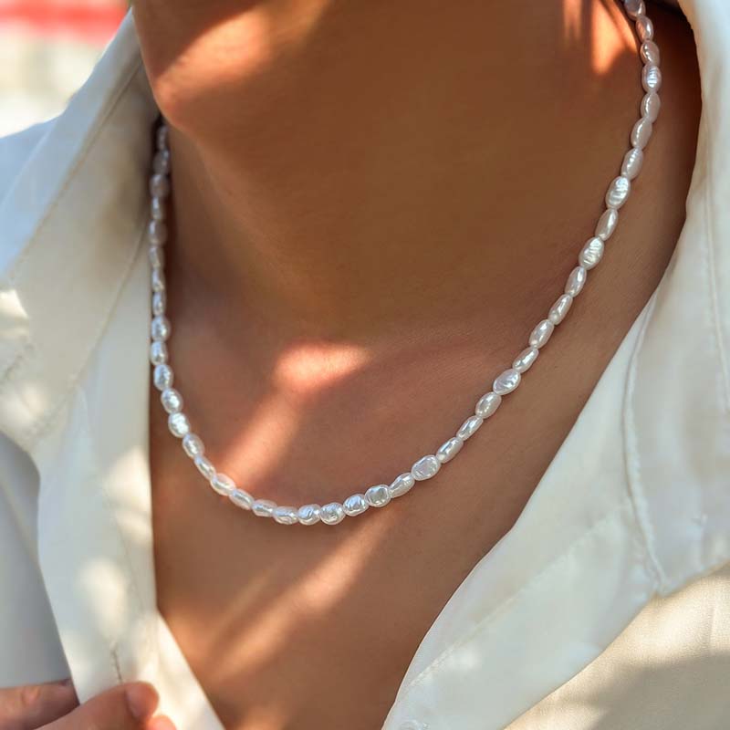 New Fashion Simple Imitation P - Pearl Choker Necklace Vintage 评论和价格