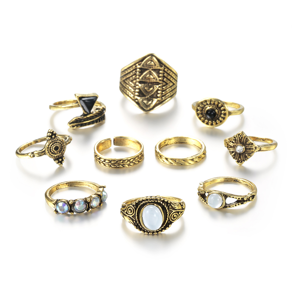 Meyfflin Vintage Knuckle Ring  - Vintage Punk Knuckle Rings Set 评论和价格