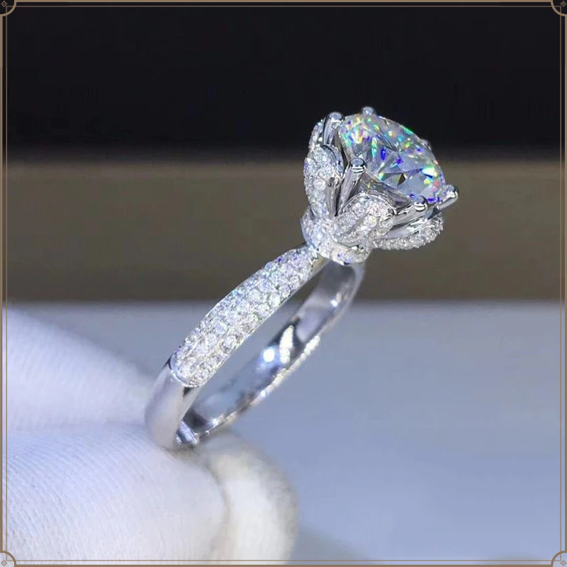 Morganite Ring VVS1 Grade Labo - Moissanite Engagement Ring 1 Carat 评论和价格