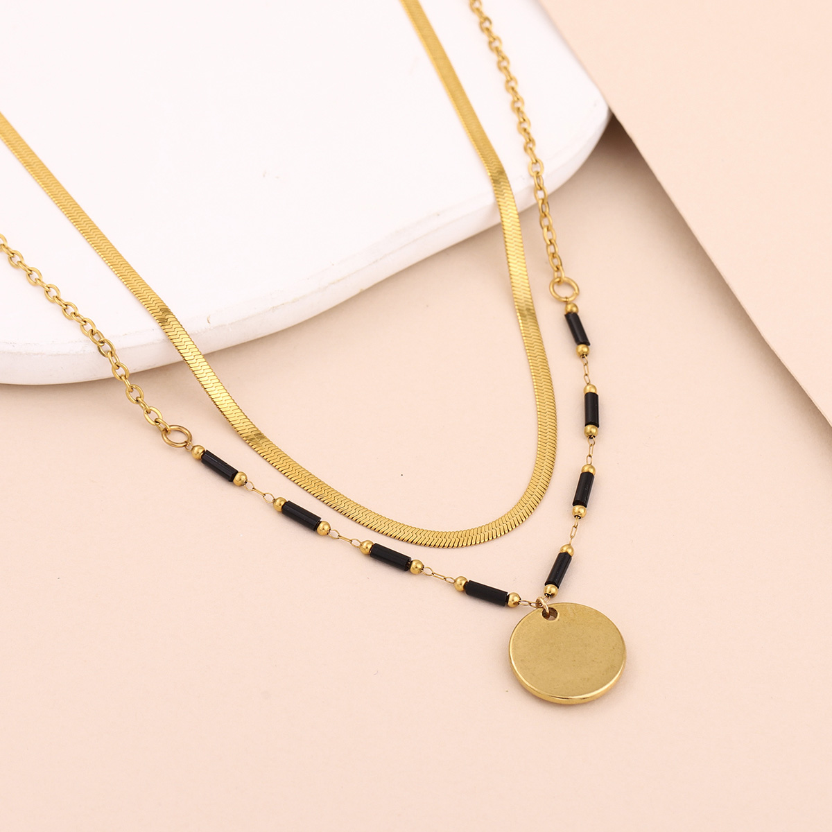 Boho Sun Face Coin Layered Nec - Layered Pendant Necklace Aesthetic 评论和价格