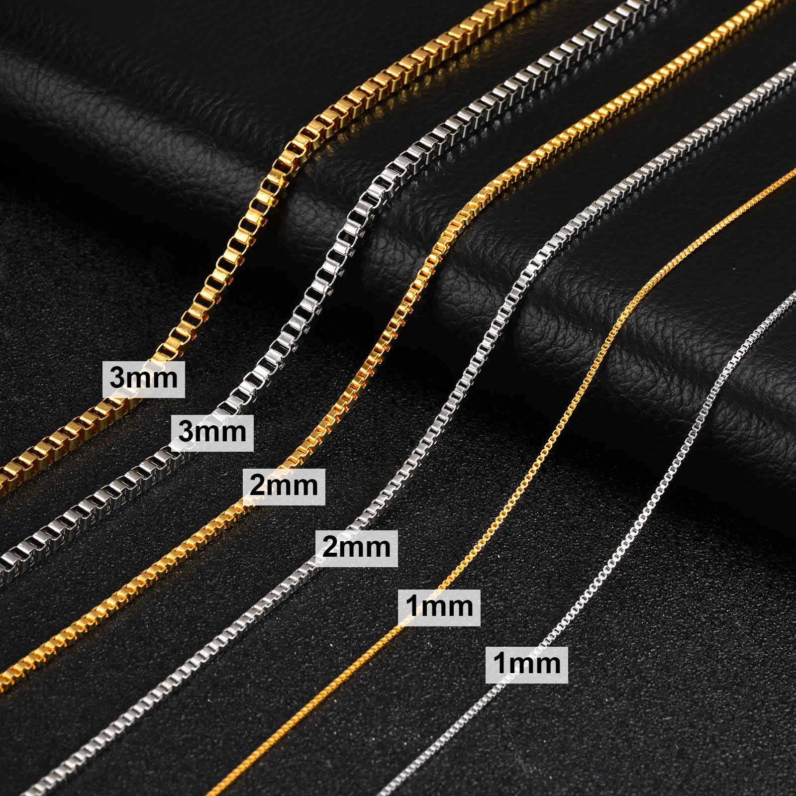 1/2/3MM Thin Chain Necklace fo - Cuban Link Chain 12Mm 评论和价格
