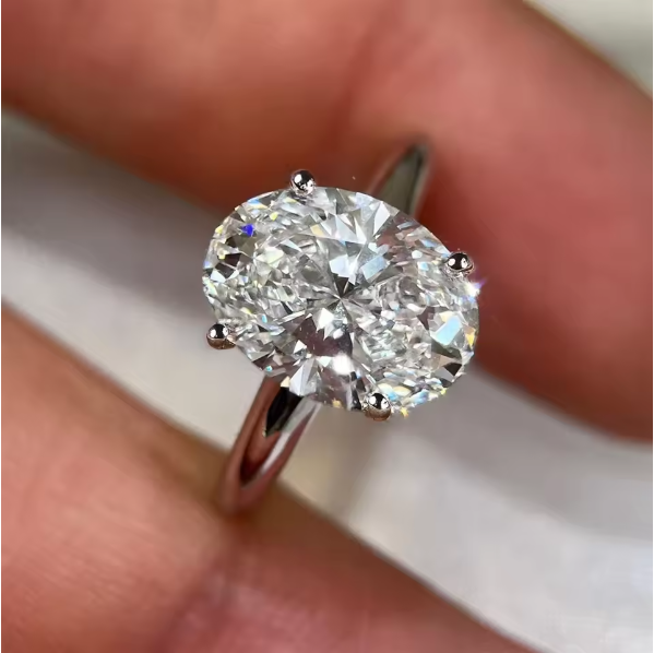 1/2/3 Carat Oval Cut Moissanit - Moissanite Engagement Ring 1 Carat 评论和价格