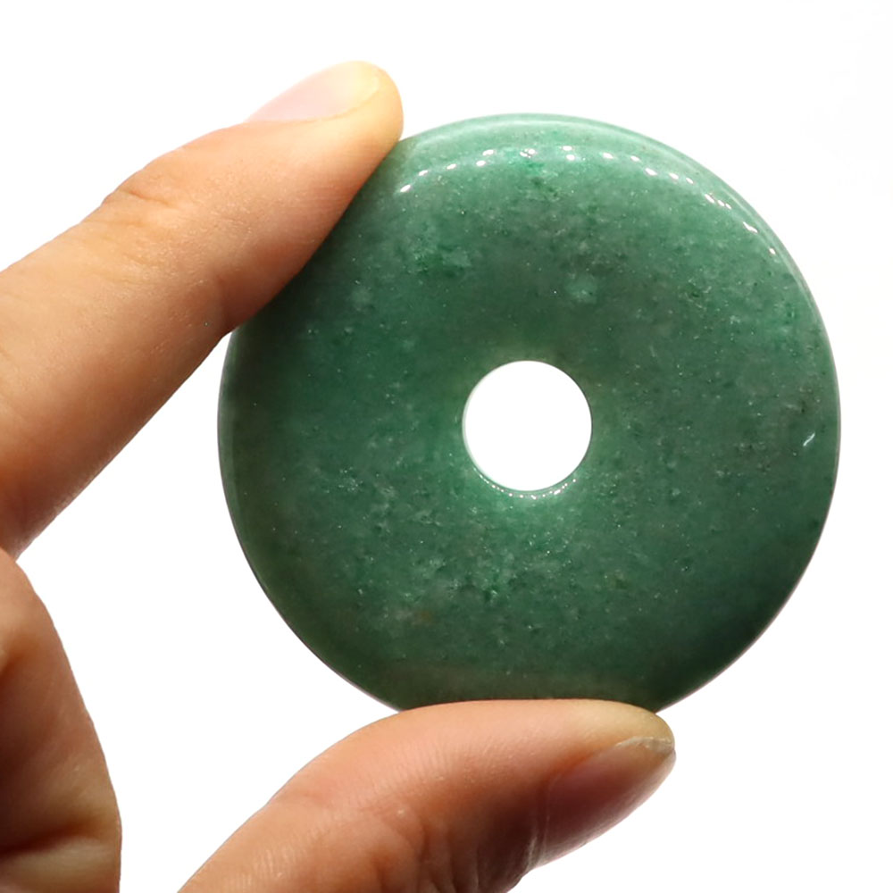 50mm Natural Big Hole Stones T - Crystal Pendant Necklace Natural Stone 评论和价格