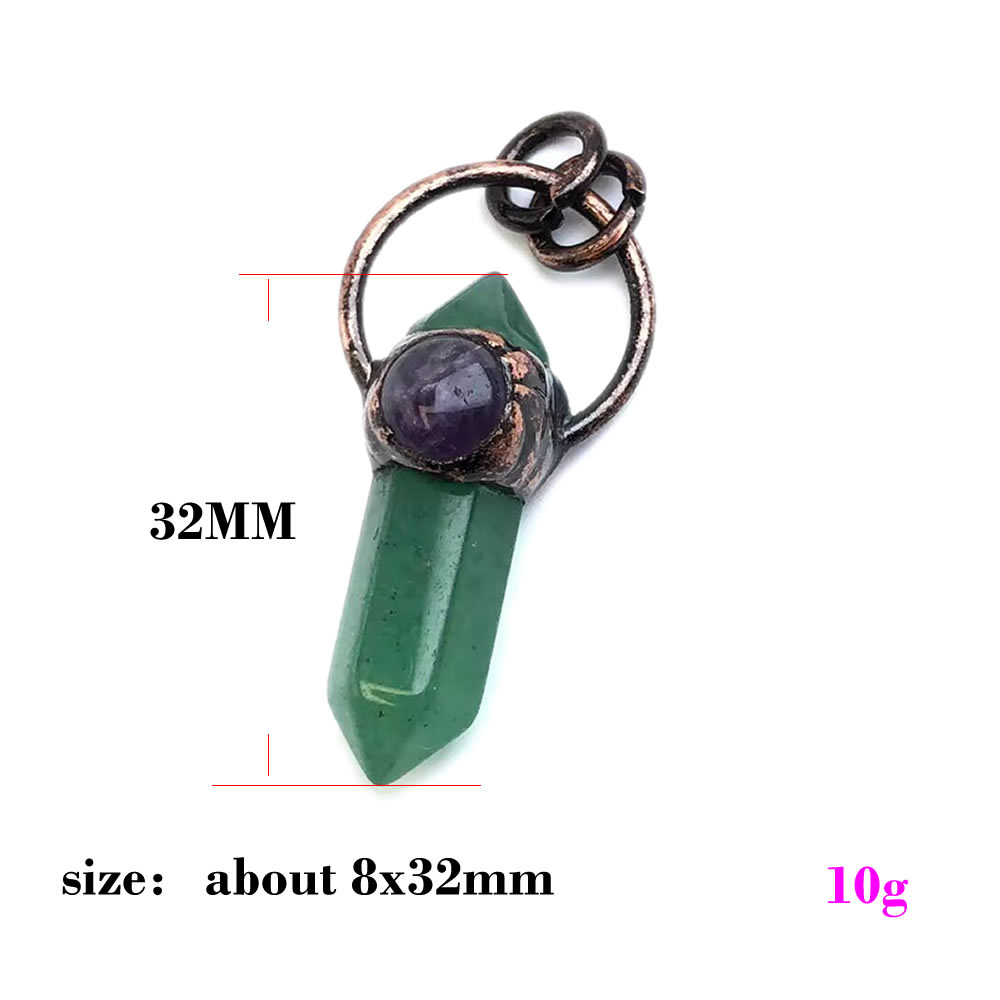 Natural Stone Crystal Quartz P - Crystal Pendant Necklace Natural Stone 评论和价格