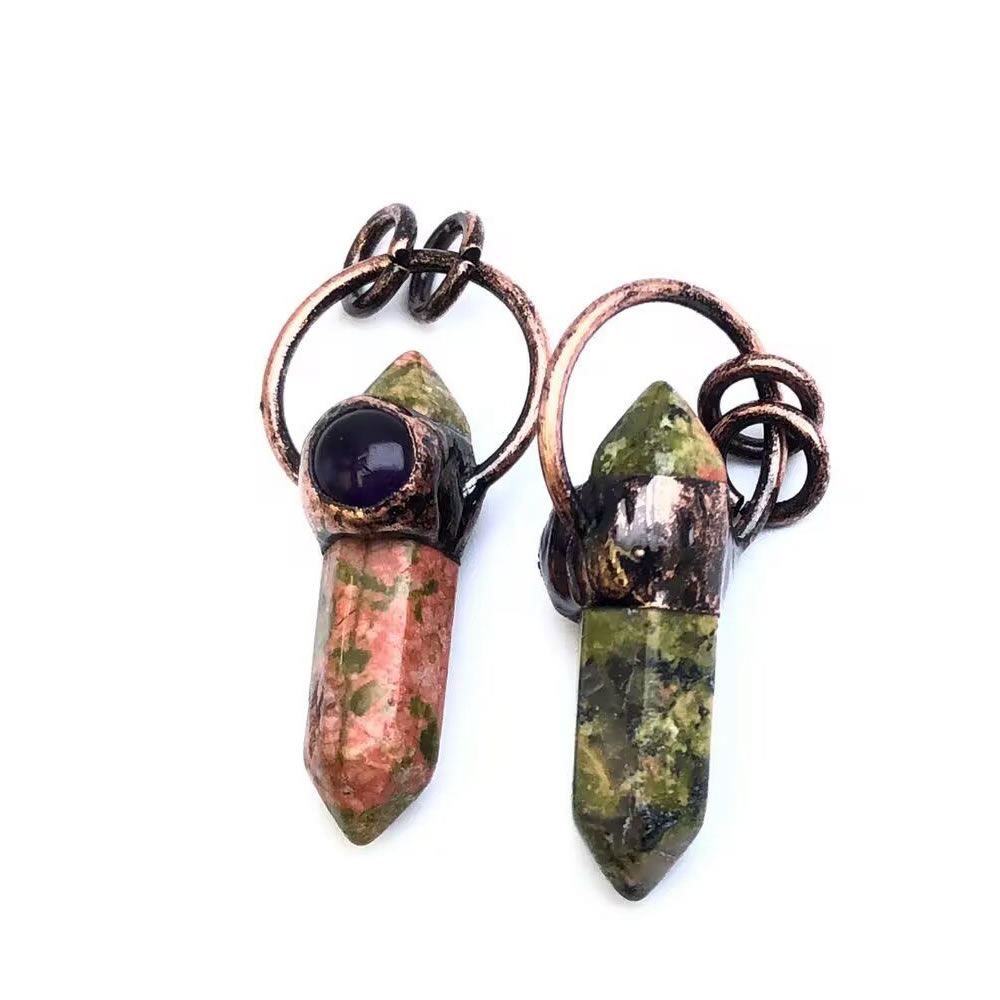 Natural Stone Crystal Quartz P - Crystal Pendant Necklace Natural Stone 评论和价格