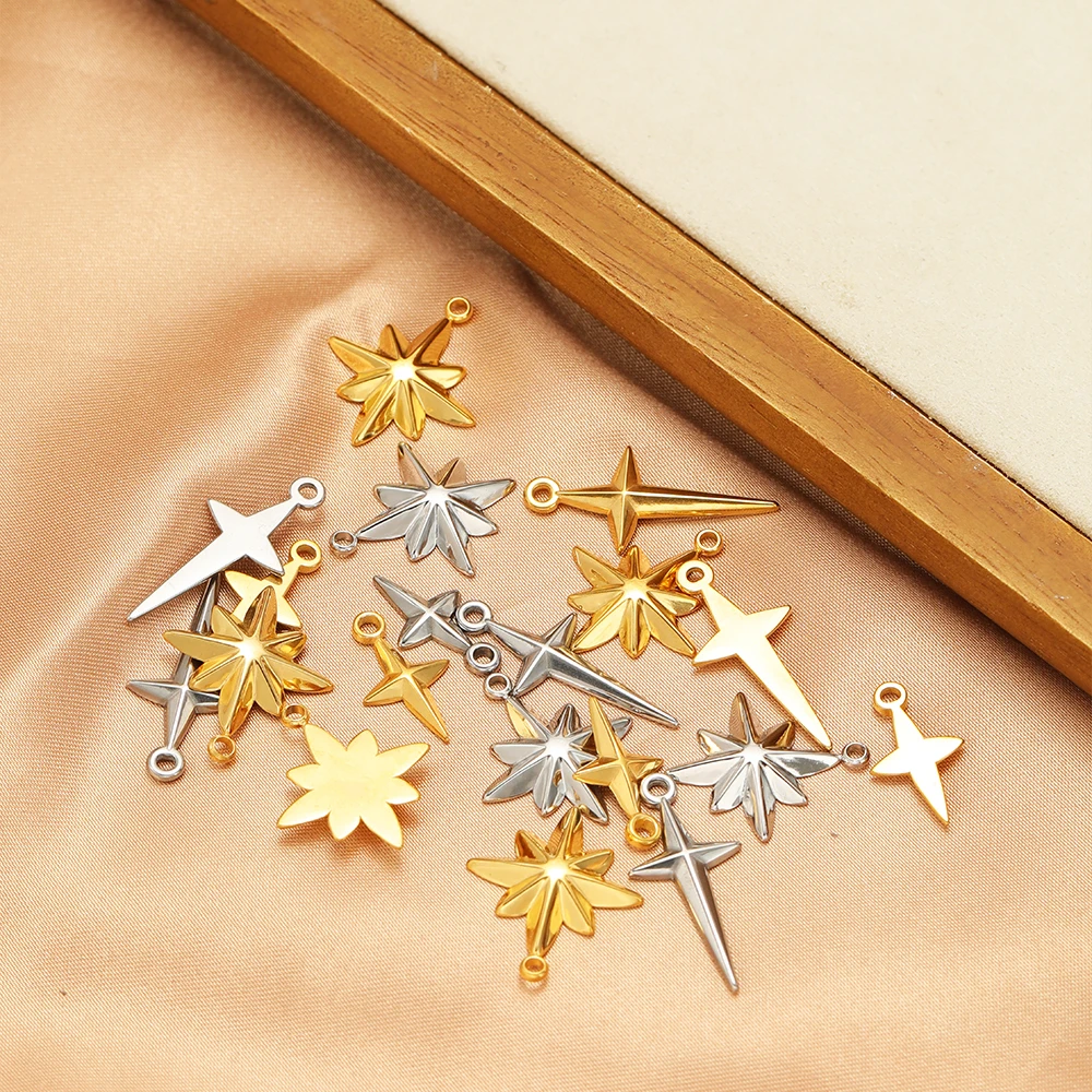 5pcs High Quality Stainless St - Cross Pendant Necklace Gold 评论和价格