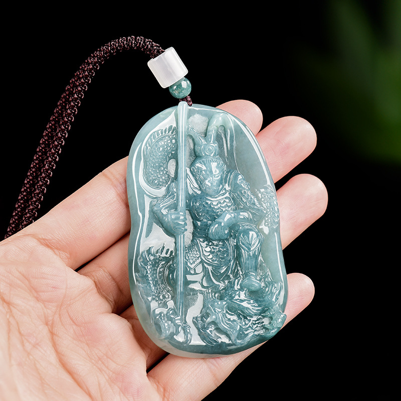 Burmese Jadeite Monkey King Pe - Necklaces 评论和价格