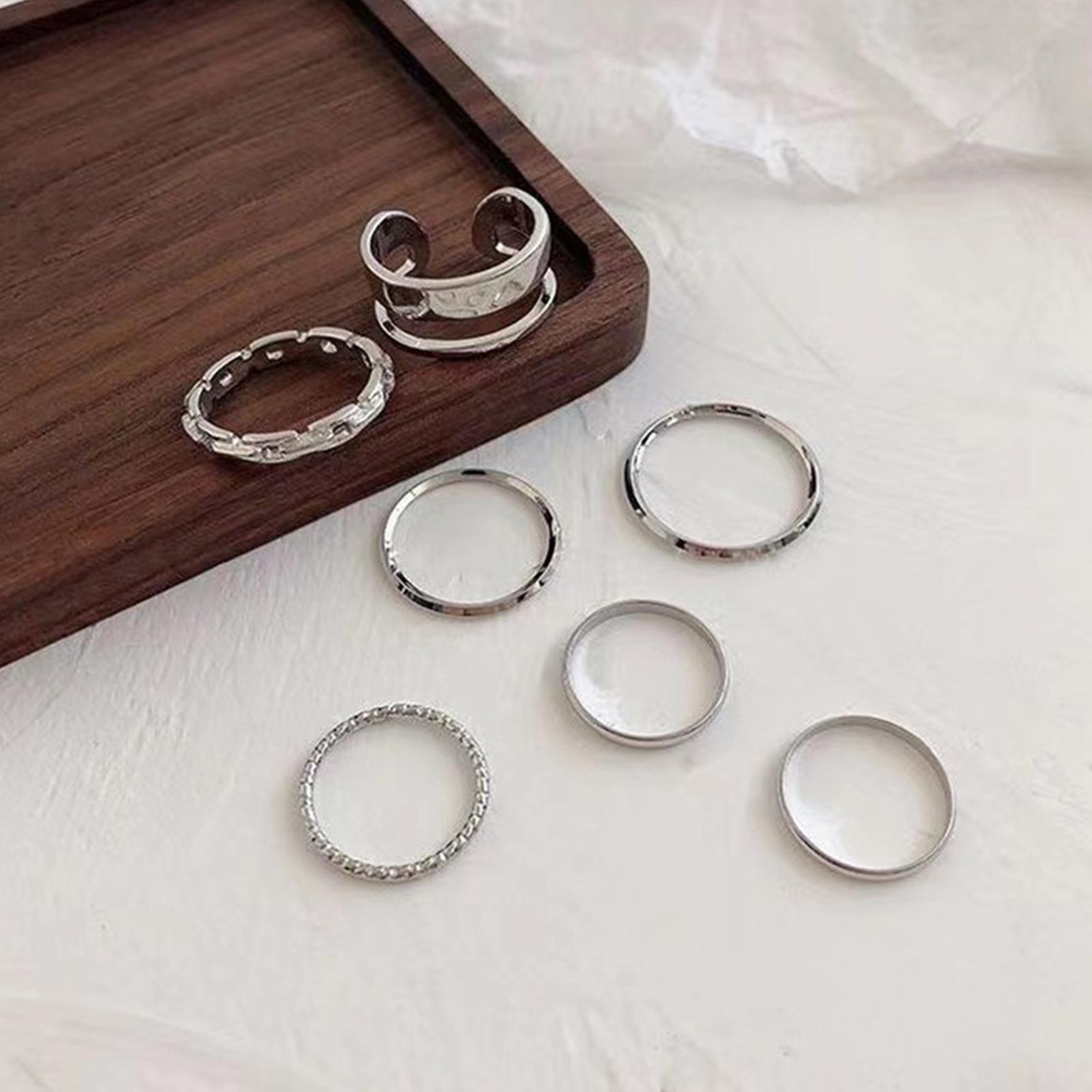Ladies Hip Hop Ring Set Vintag - Vintage Punk Knuckle Rings Set 评论和价格