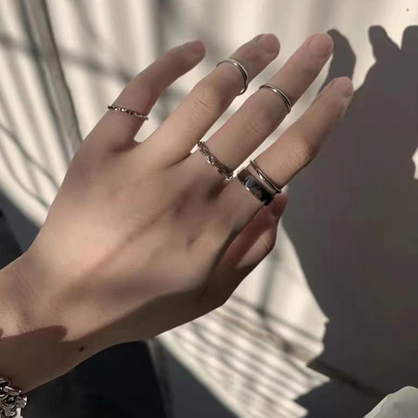 Ladies Hip Hop Ring Set Vintag - Vintage Punk Knuckle Rings Set 评论和价格